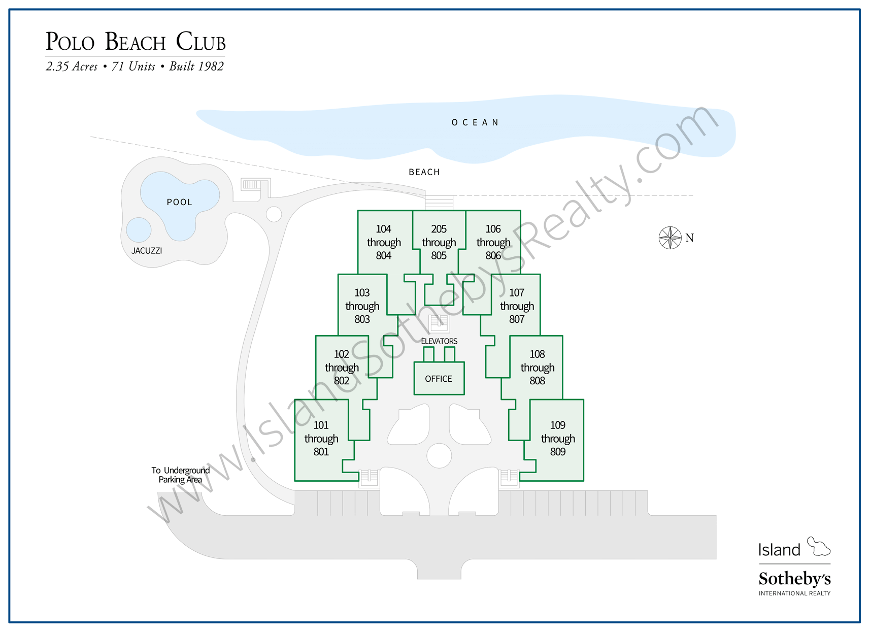 Map of Polo Beach Club Maui